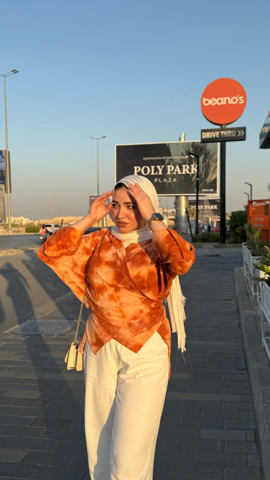 Tropic twist blouse